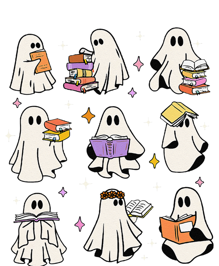 Funny Ghost Book Reading Halloween Books Lover Gift T-Shirt