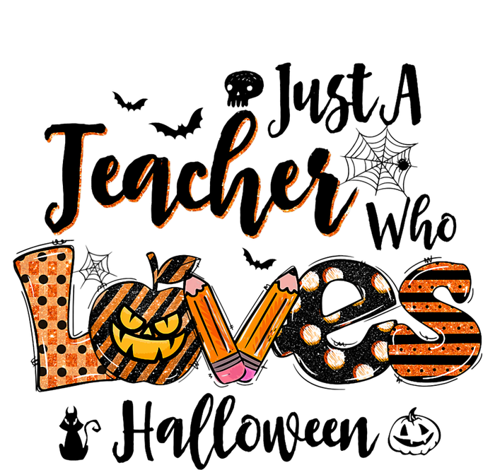 Just A Teacher Who Loves Halloween Pumpkin Witch Costume Cooling Performance Long Sleeve Crew