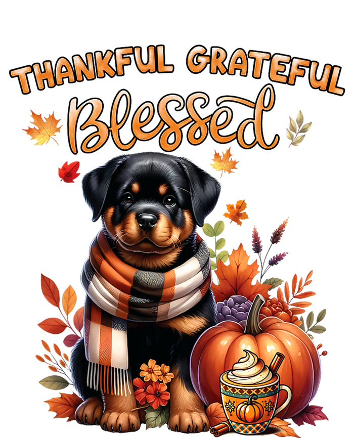 Thankful Grateful Blessed Rottweiler Dog Fall YAll Autumn Short Acrylic Beanie