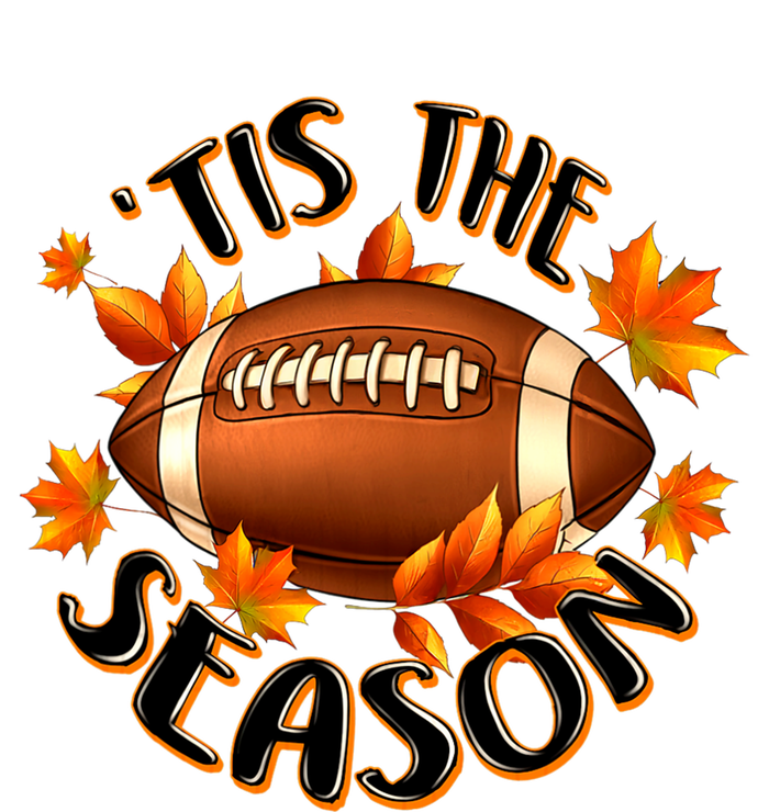 Tis The Season Pumpkin Leaf Fall Thanksgiving Football T-Shirt