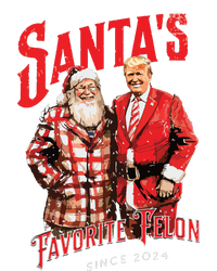 SantaS Favorite Felon Since 2024 Christmas Xmas Funny Trump Ceramic Oval Ornament