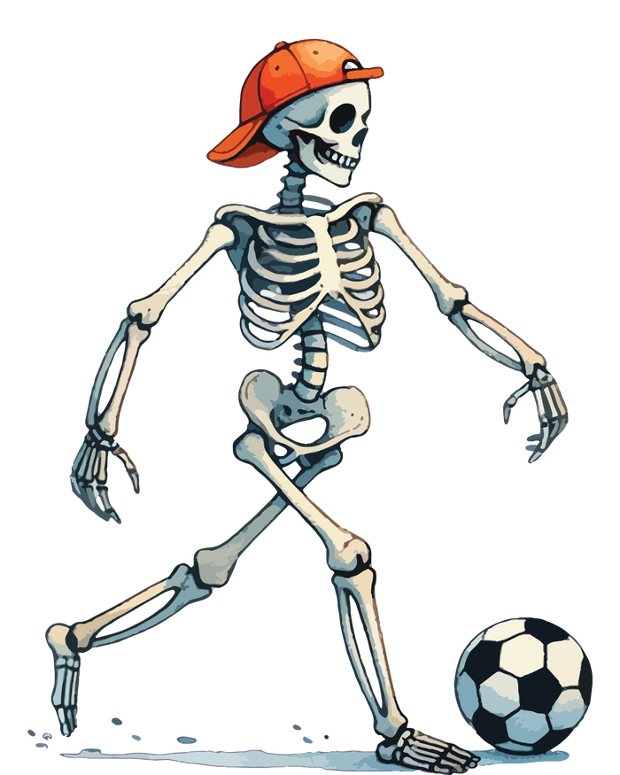 Skeleton Soccer Halloween Costume Funny Women's Pullover Hoodie