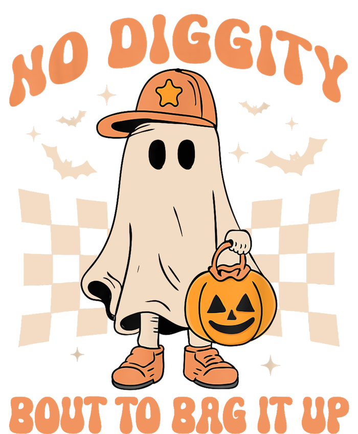 Vintage Retro Halloween Ghost No Diggity Bout To Bag It Up Gift T-Shirt