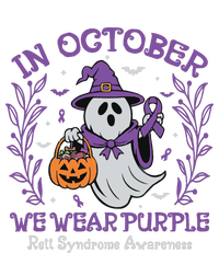 In October We Wear Purple Rett Syndrome Awareness Halloween Zip Tote Bag