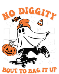 Retro Halloween Ghost No Diggity Bout To Bag It Up Kids T-Shirt