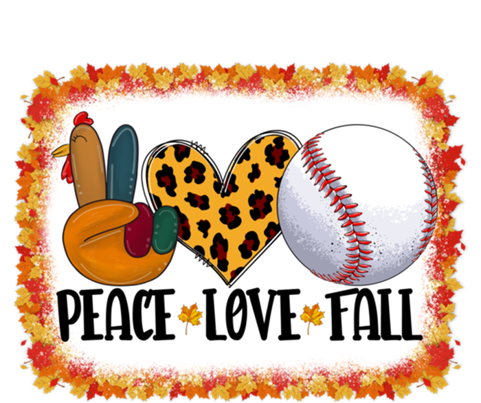 Peace Love Fall Turkey Baseball Ball Fall Vibes Thanksgiving Gift T-Shirt