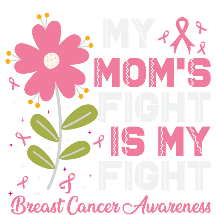 Cute Pink Flower My Moms Fight Is My Fight Breast Cancer Awareness Mesh Reversible Basketball Jersey Tank