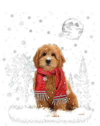 Goldendoodle Under Moonlight Snow Christmas Gift T-Shirt