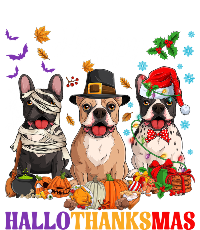 Funny Mummy Santa English Bulldog Dog Happy Hallothanksmas Funny Gift Toddler Long Sleeve Shirt