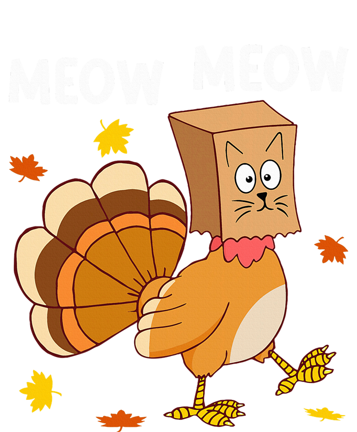 Thanksgiving Turkey Cat Meow Funny Thanksgiving T-Shirt