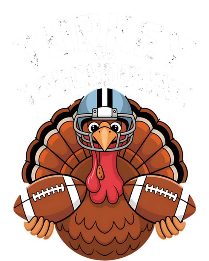 Funny Turkey Turkey And Touchdowns Thanksgiving Fall Great Gift Hoodie