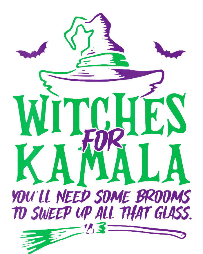 Witches For Kamala Harris Election 2024 Halloween Flat Bill Trucker Hat