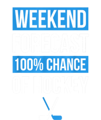 Player Or Hockey Fan Design Weekend Forecast Funny Hockey Gift Women's Crop Top Tee