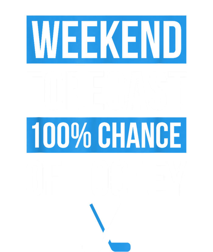 Player Or Hockey Fan Design Weekend Forecast Funny Hockey Gift Women's Crop Top Tee