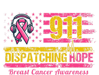 911 Dispatcher Breast Cancer Awareness American Flag T-Shirt