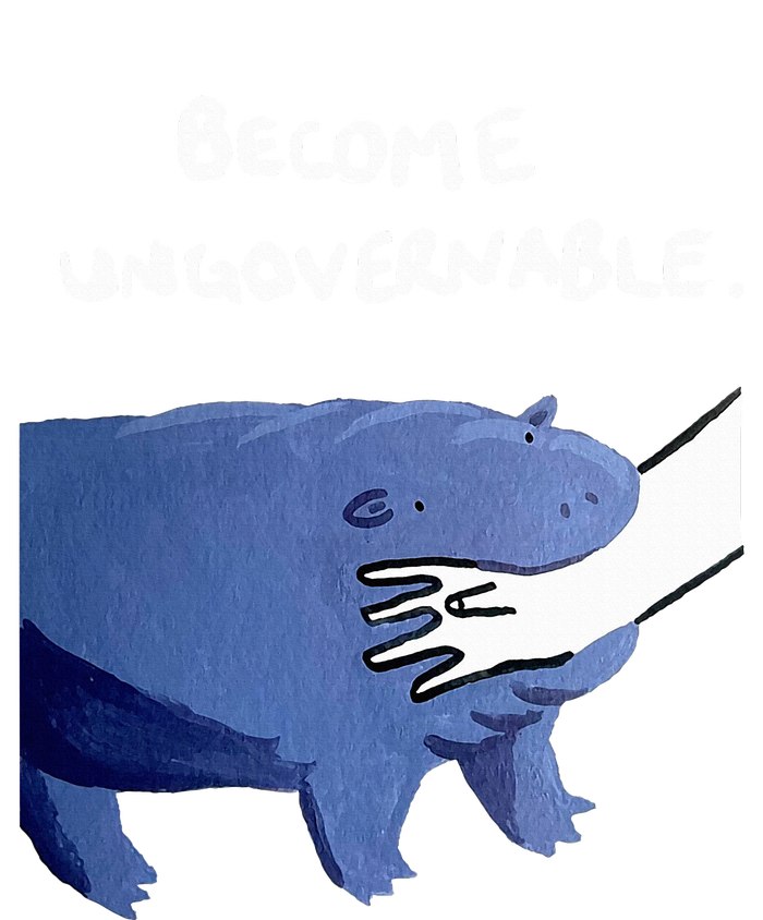 Become Ungovernable Funny Baby Hippo Moo Deng Funny Saying Baby Bodysuit