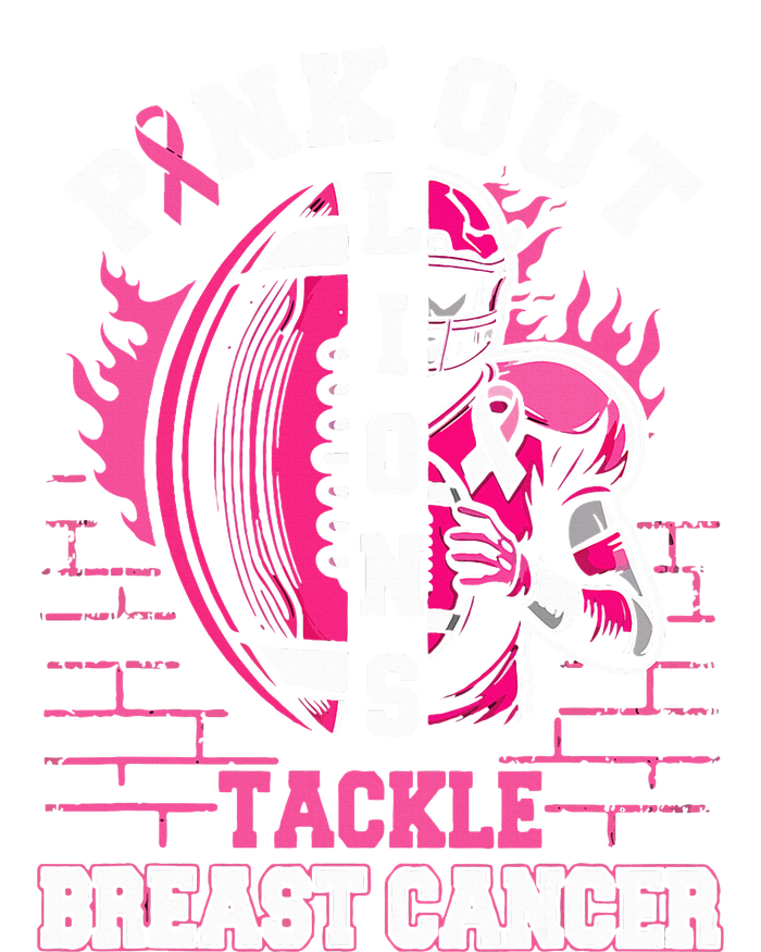 Lions Out Football Tackle Breast Cancer T-Shirt