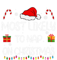 Most Likely To Nap On Christmas Family Funny Matching T-Shirt