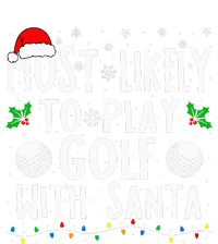 Most Likely To Play Golf With Santa Family Christmas Ladies Long Sleeve Shirt