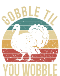 Gobble Till You Wobble Vintage Retro Thanksgiving Turkey Gift Women's Racerback Tank