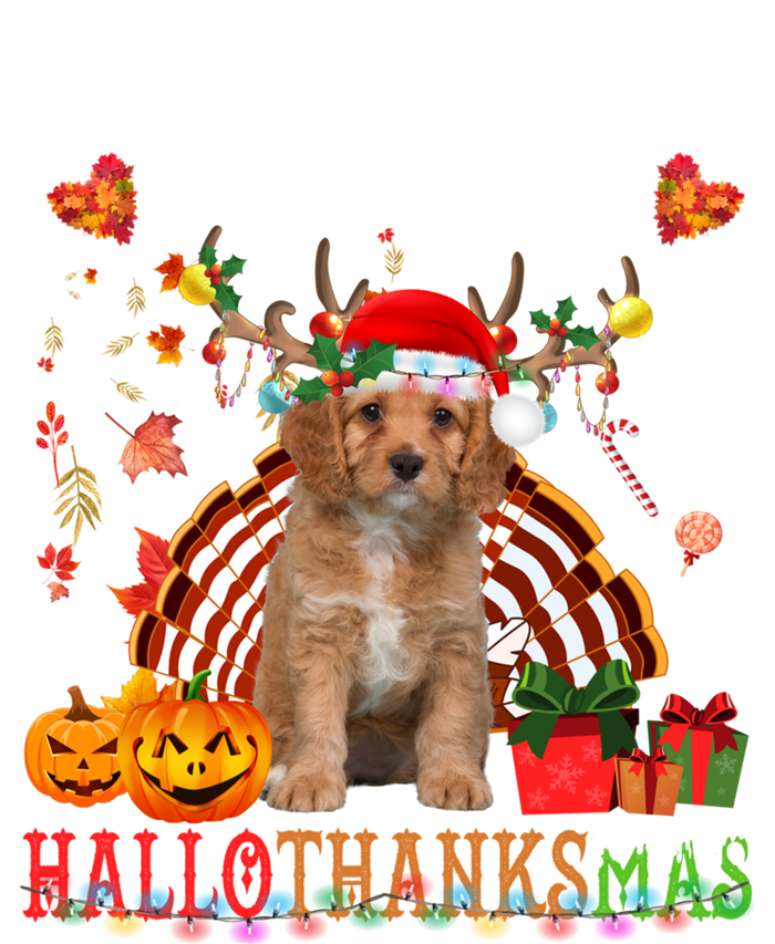 Halloween Thanksgiving Christmas Cavapoo Hallothanksmas Cute Gift Kids Sweatshirt