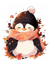 Cute Gift Penguin Autumn Fall Leaves Thanksgiving Impact Tech Backpack