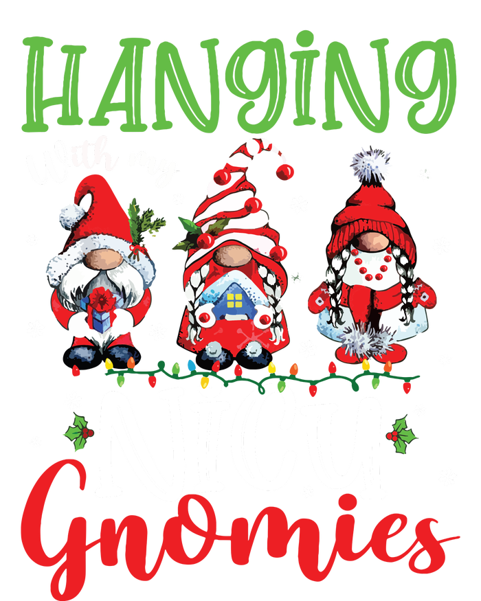 Hanging With My Nicu Gnomies Cute Xmas Lights Gnome Nurse Tall T-Shirt