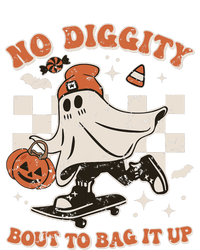 Retro Halloween Ghost No Diggity Bout To Bag It Up Long Sleeve Shirt