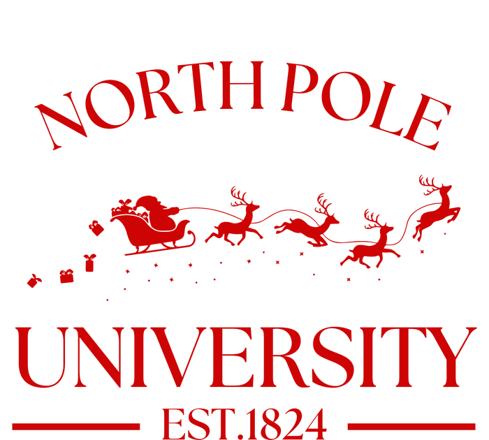 North Pole University Christmas Flat Bill Trucker Hat