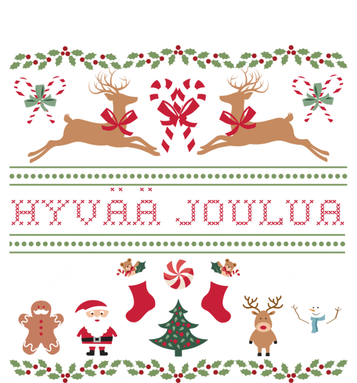 Ugly Finnish Hyvaa Joulua Merry Christmas Novelty Apparel Women's Pullover Hoodie