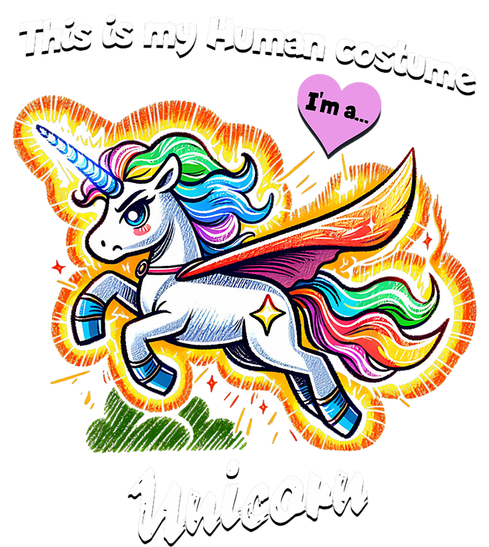 This Is My Human Costume – Magic Halloween Unicorn T-Shirt