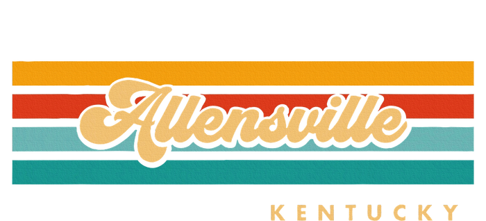 Vintage Sunset Stripes Allensville Kentucky Women's Knotted Racerback Tank