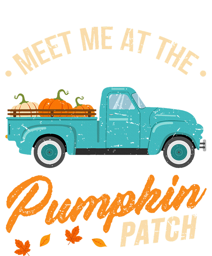 Meet Me At The Pumpkin Patch Truck Halloween Hello Fall 2024 V-Neck T-Shirt