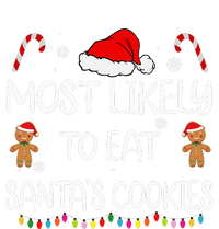 Most Likely To Eat Santas Cookies Family Christmas Matching Women's Flannel Pajama Set