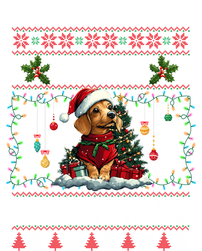 Dachshund Christmas Tree Lights Decorations Dog Lover Xmas T-Shirt