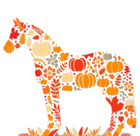 Autumn Pumpkin Fall Horse Thanksgiving Womenss USA-Made Doggie Bandana