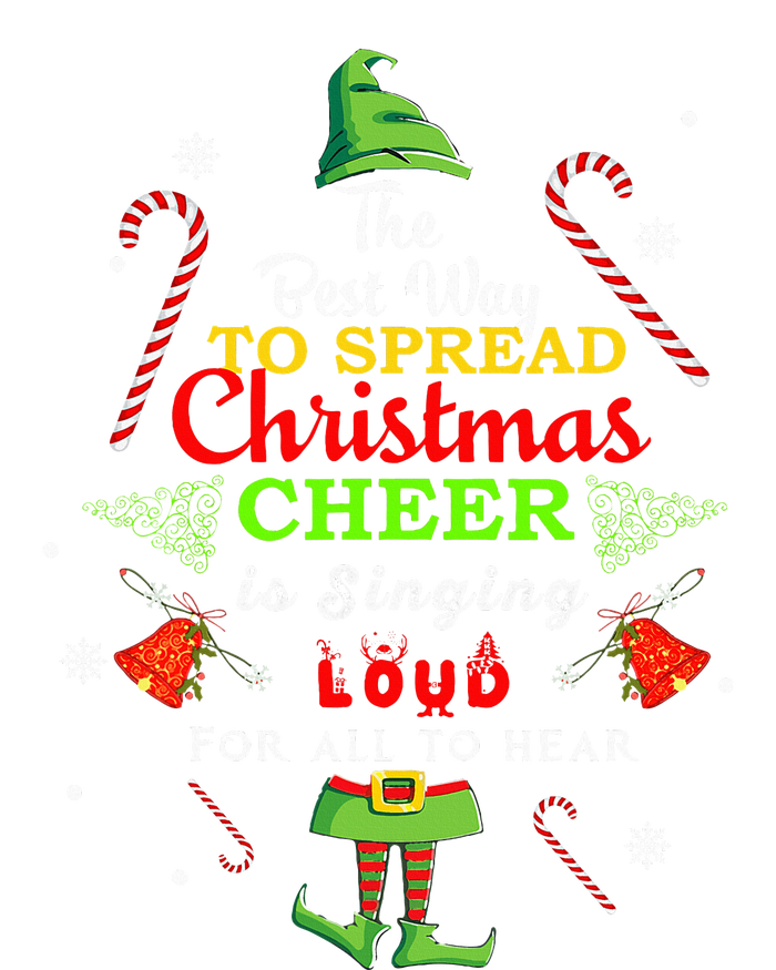 Spread Christmas Cheer Is Singing Loud Xmas Elf Pajama Womens Funnel Neck Pullover Hood