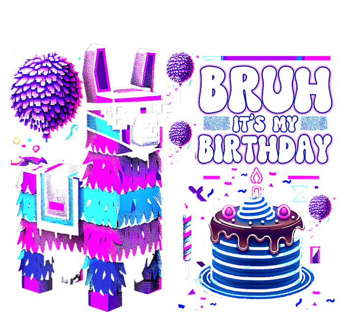 Bruh Its My Birthday Llama Pinata Boy Girl Family Party Bday Kids Tie-Dye T-Shirt