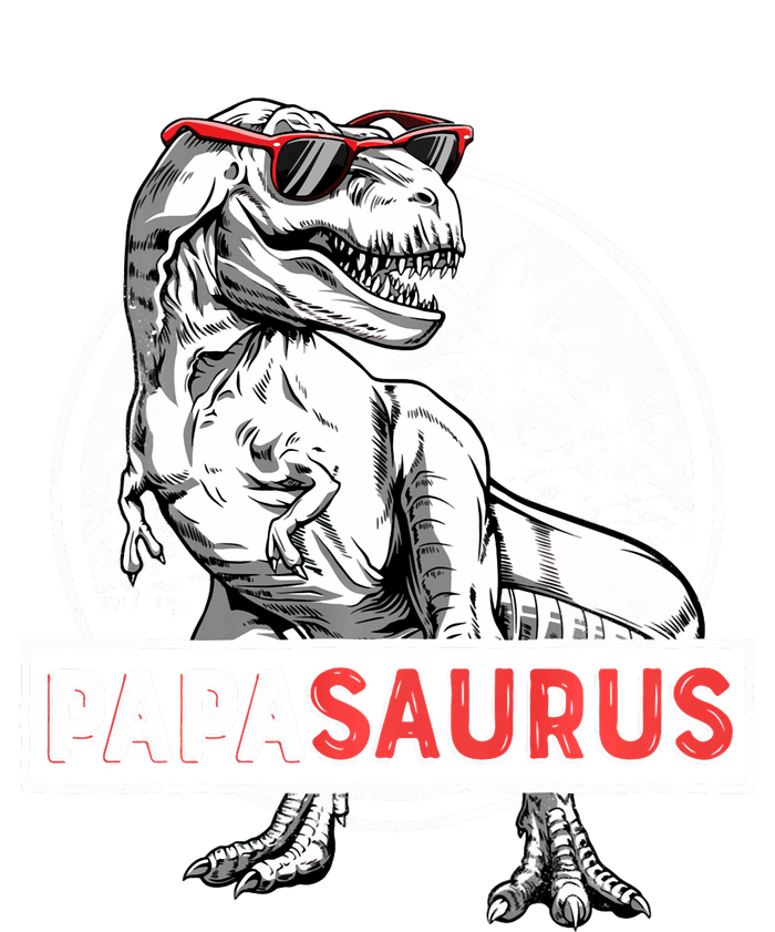 Papasaurus T Rex Dinosaur Funny Papa Saurus Family Matching Long Sleeve Tank Top