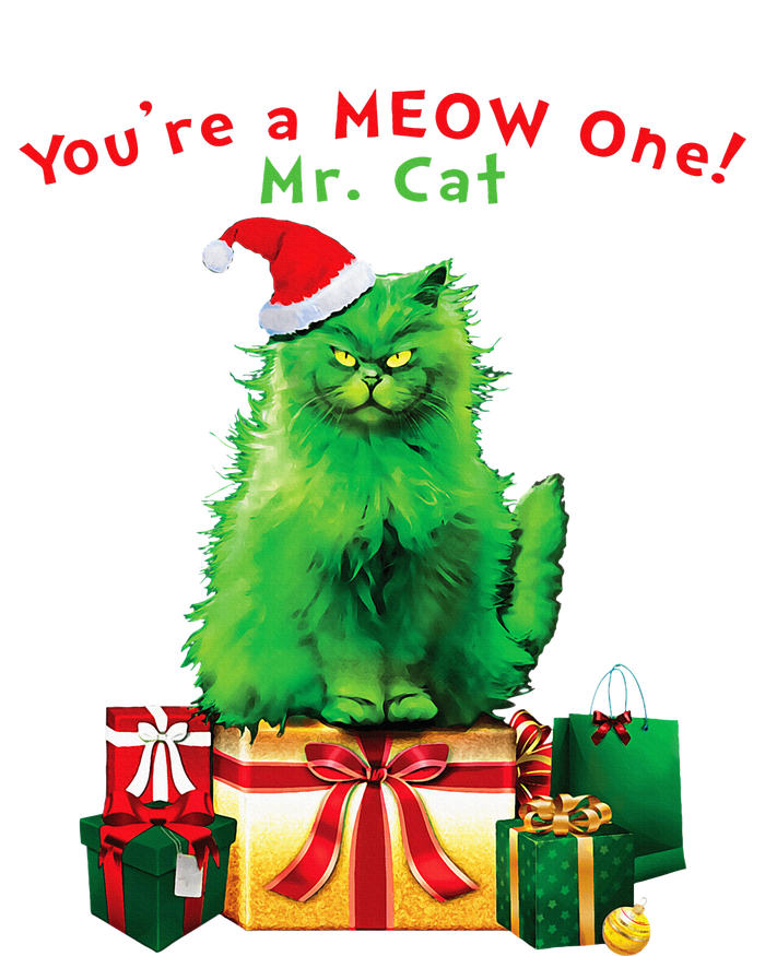 YouRe A Meow One Mr. Cat Christmas Holiday Womens California Wash Sweatshirt