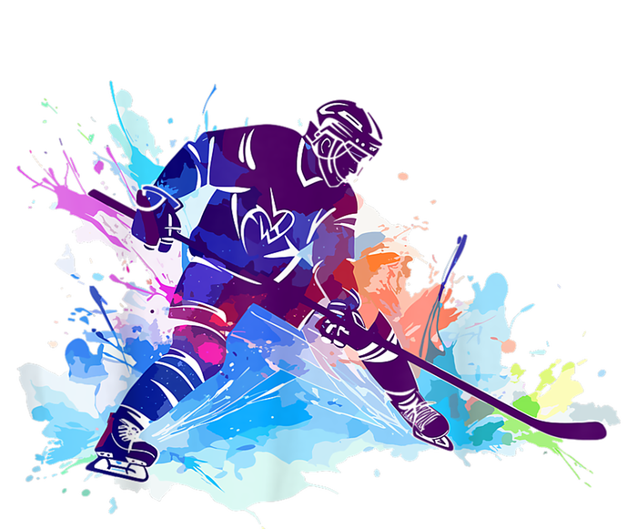 Paint Splash Ice Hockey Player Gifts T-Shirt