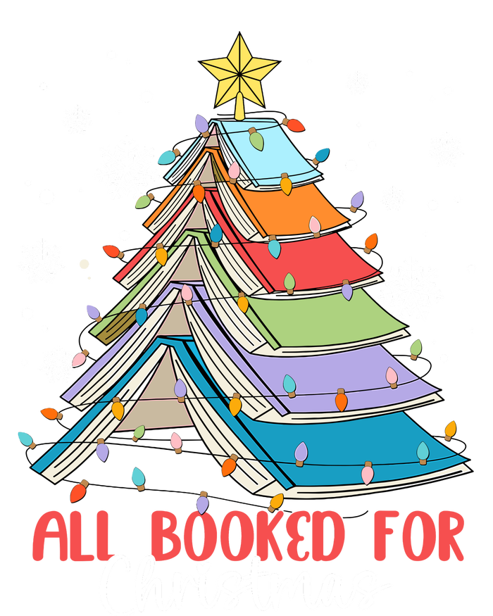 All Booked For Christmas Book Christmas Tree Lights Toddler Hoodie