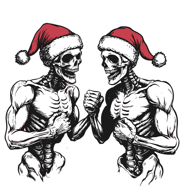 Santa Skeleton Wrestling Wrestler Halloween Christmas Xmas Sweatshirt