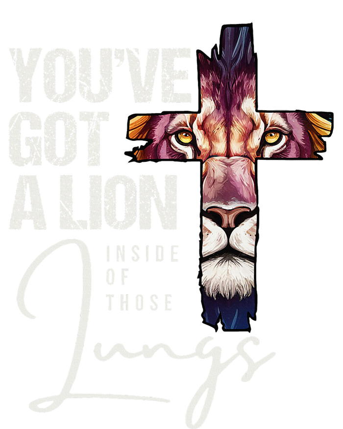 YouVe Got A Lion Inside Of Those Lungs Jesus Christian Lion 16 in Basic Backpack