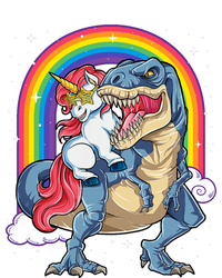 Unicorn Riding T Rex Dinosaur Rainbow Bumper Sticker