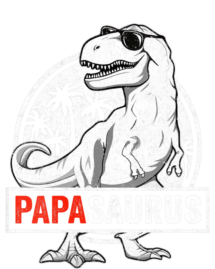 Papasaurus T Rex Dinosaur Papa Saurus Family Matching Vneck Tank Top