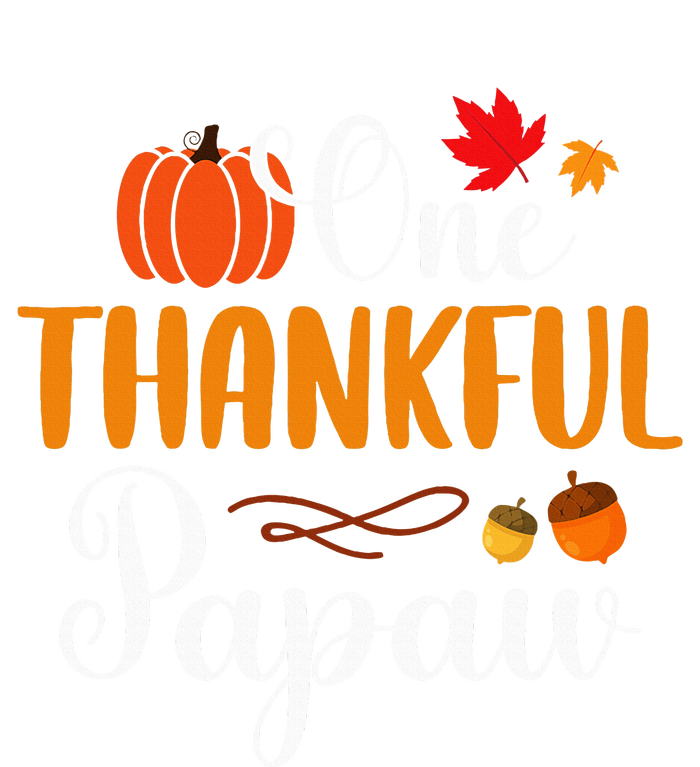 One Thankful Papaw Thankgiving Fall Autumn Pumpkin Dad T-Shirt