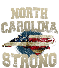 North Carolina Strong With Nc State And Usa Flag Overlay Short Acrylic Beanie