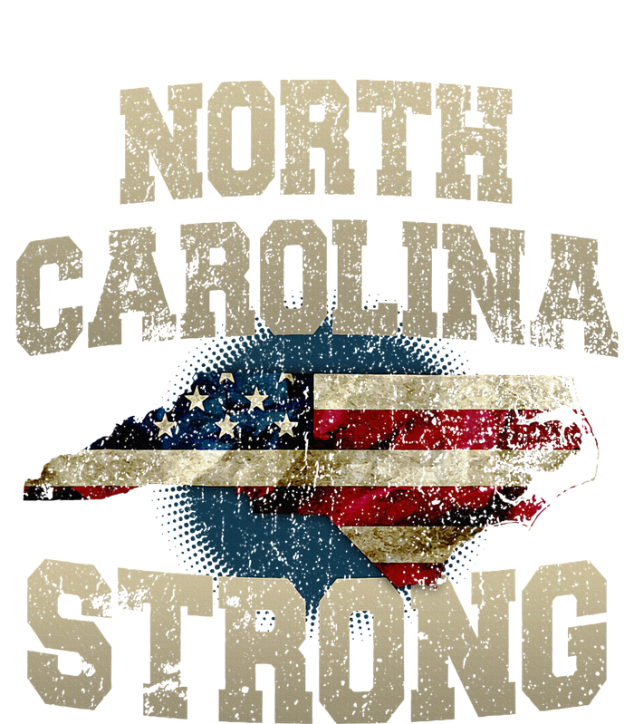 North Carolina Strong With Nc State And Usa Flag Overlay Short Acrylic Beanie