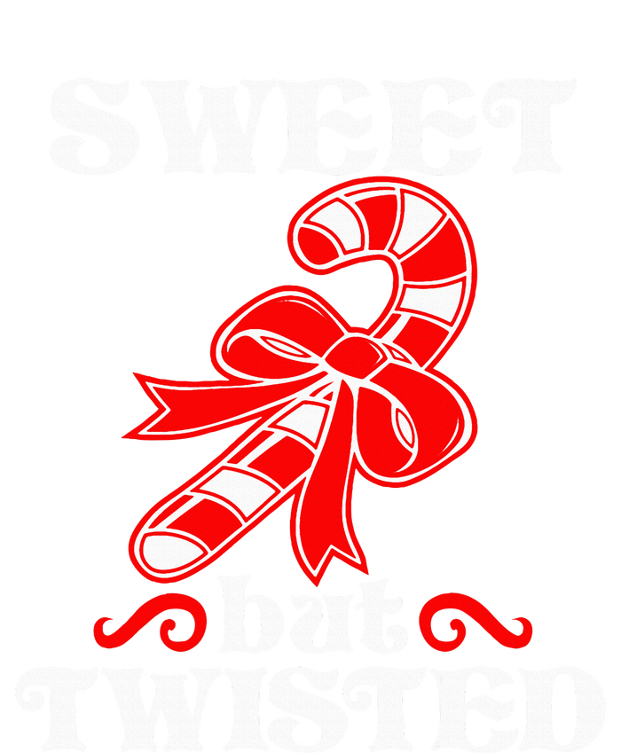 Candy Cane Sweet But Twisted Funny Christmas Short Sleeve T-Shirt